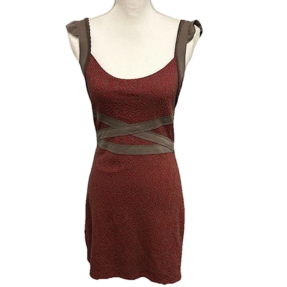 Free People Cross My Heart Mini Dress Sleeveless Size Small Festival Feminine‎